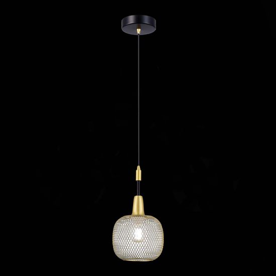 SLE1137-403-01 Светильник подвесной Черный, Золотистый/Золотистый E14 1*60W ELITIS