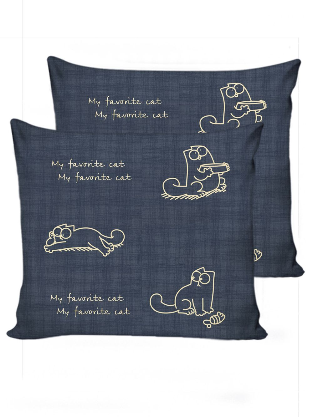 Наволочка комплект 2шт Сказка "Котики Грей" 70х70 см, поплин