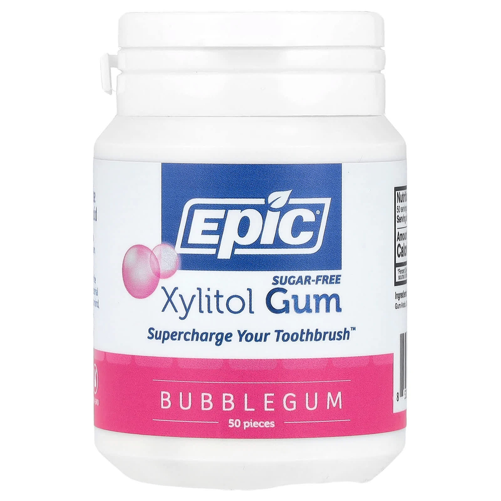 Epic Dental, ксилитол, жевательная камедь, без сахара, 50 шт.