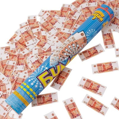 Хлопушка-конфетти «Денежный дождь из рублей», 40 см