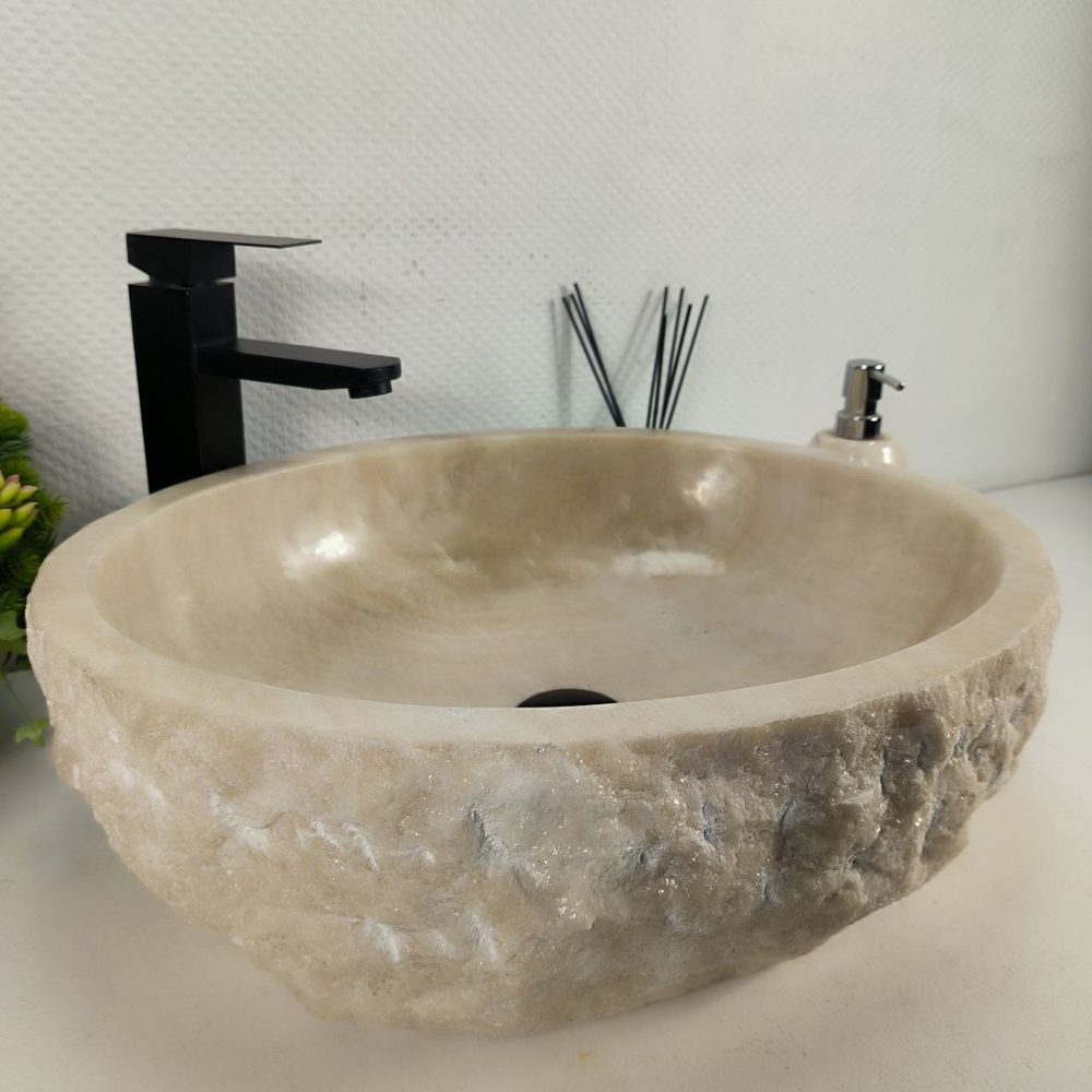 Раковина из оникса ПАРА! Erozy White EO-64426 52*43*16 0168