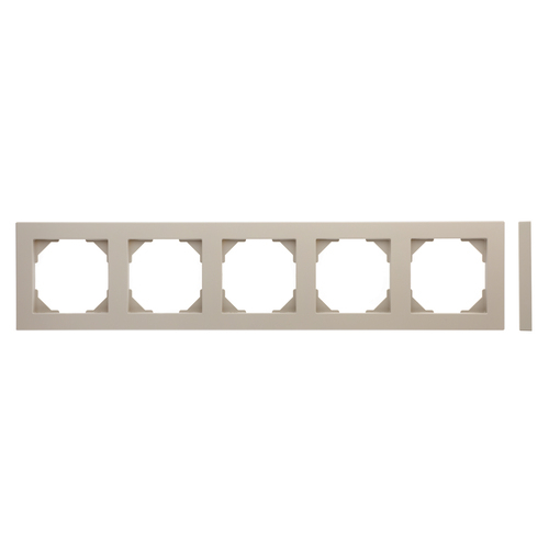 Рамки 5 постовые Slim LIREGUS EPSILON K14-145-05.E/ONC кремовые матовые