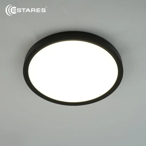 Cветодиодный светильник ROUND 28W R-300x25-BLACK/WHITE-220-IP44, 4000K