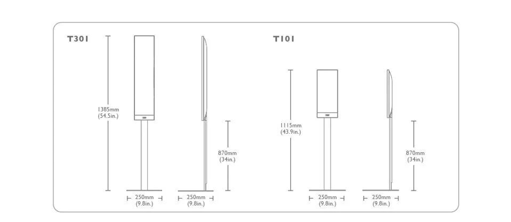 Стойки под акустику KEF T Series Floor Stand silver