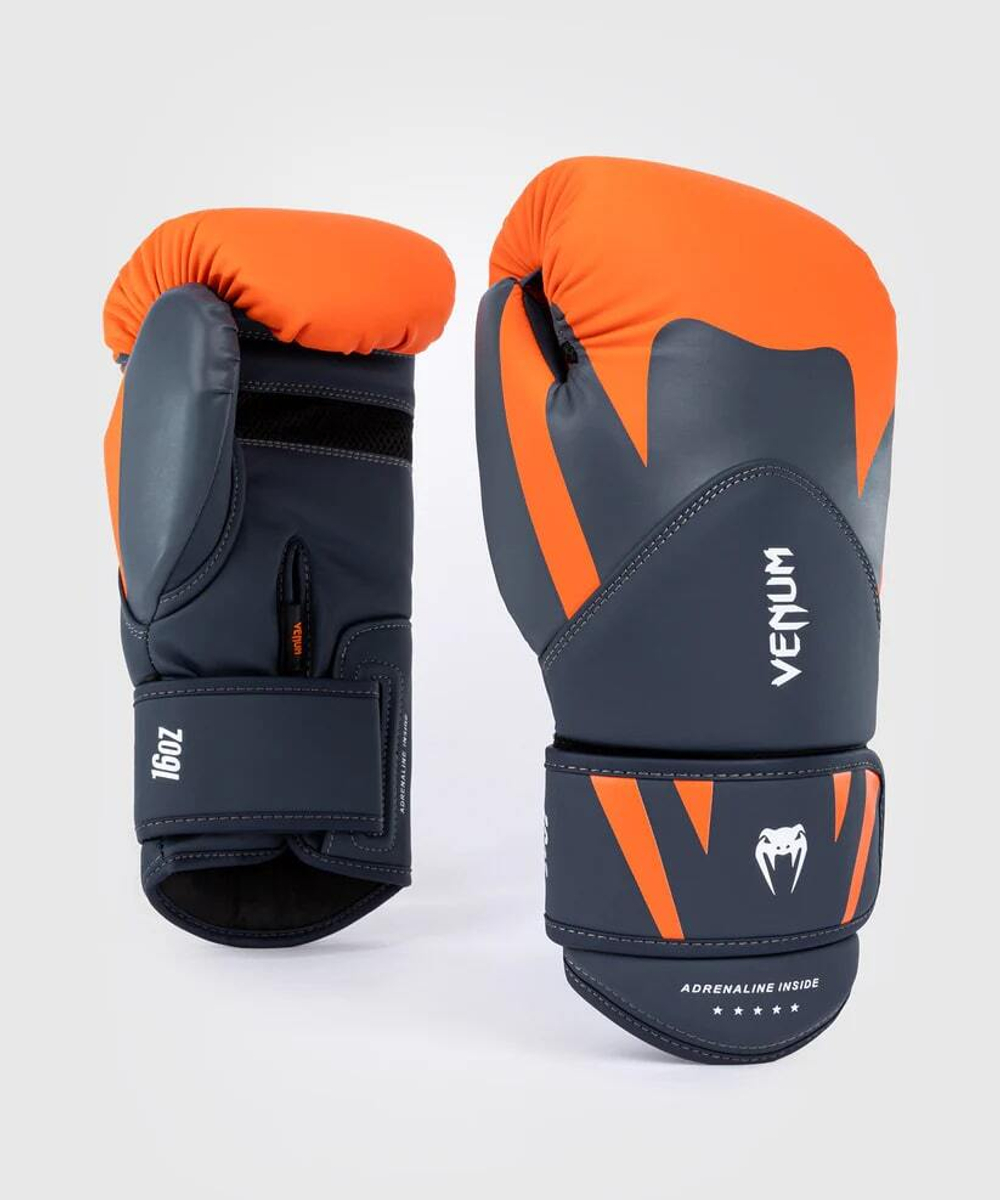 Перчатки боксерские Venum Challenger 4.0 Orange/Navy Blue
