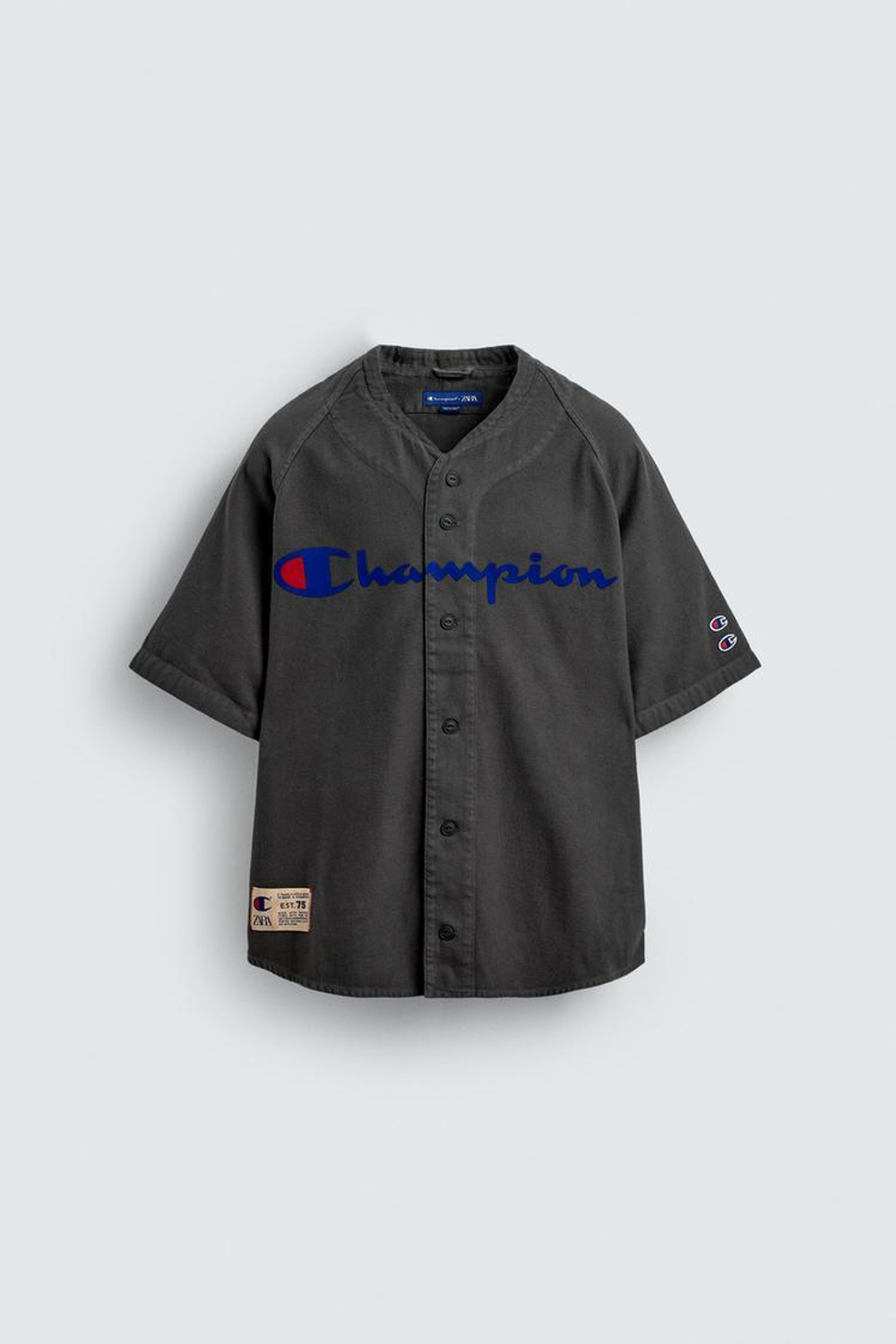 ZARA Х CHAMPION ® РУБАШКА СВОБОДНОГО КРОЯ, СЕРЫЙ
