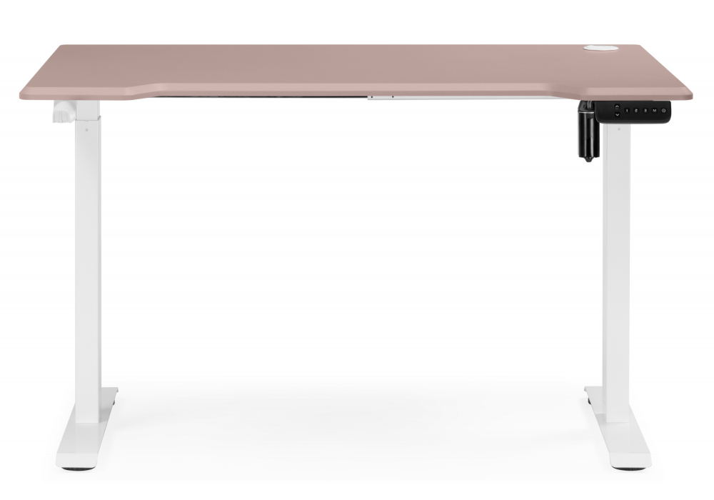Компьютерный стол Woodville Маркос 120х75 розовый, белый, ножки белые