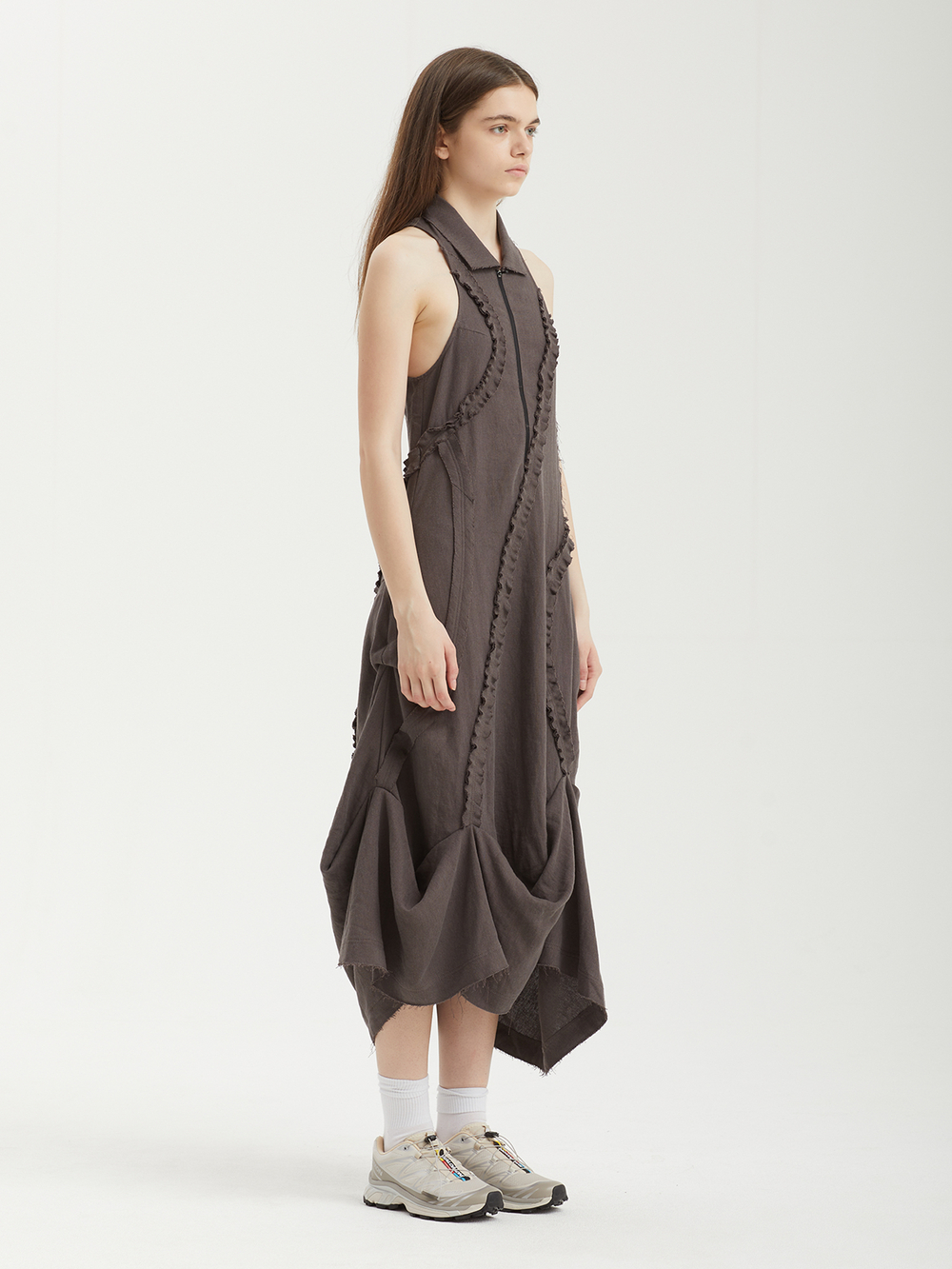 Платье Ruffle Linen Maxi
