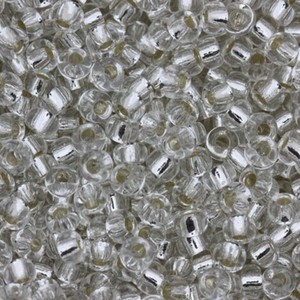 Miyuki Seed Beads 11/0 Crystal Silver Lined SB0001