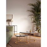 Набор из 2-х журнальных столиков Bergenson Bjorn Hans, 60 см и 80 см, черный мрамор