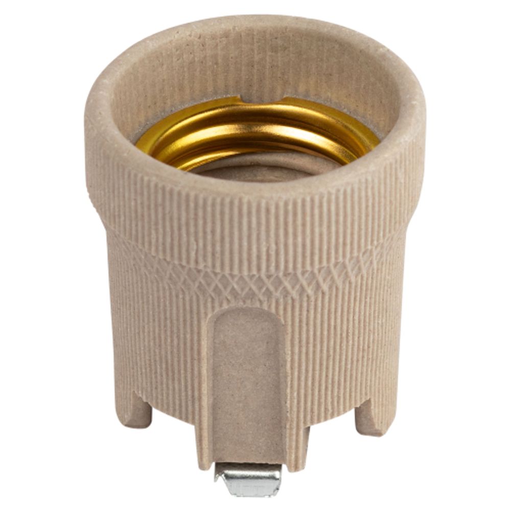 Патрон ЭРА Е27 керамический белый с держателем | Патроны, переходники, ПРА