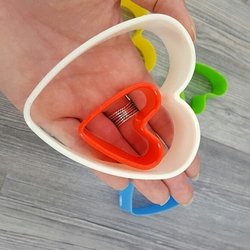 Набор каттеров Сердечки (5шт, разноцветные)