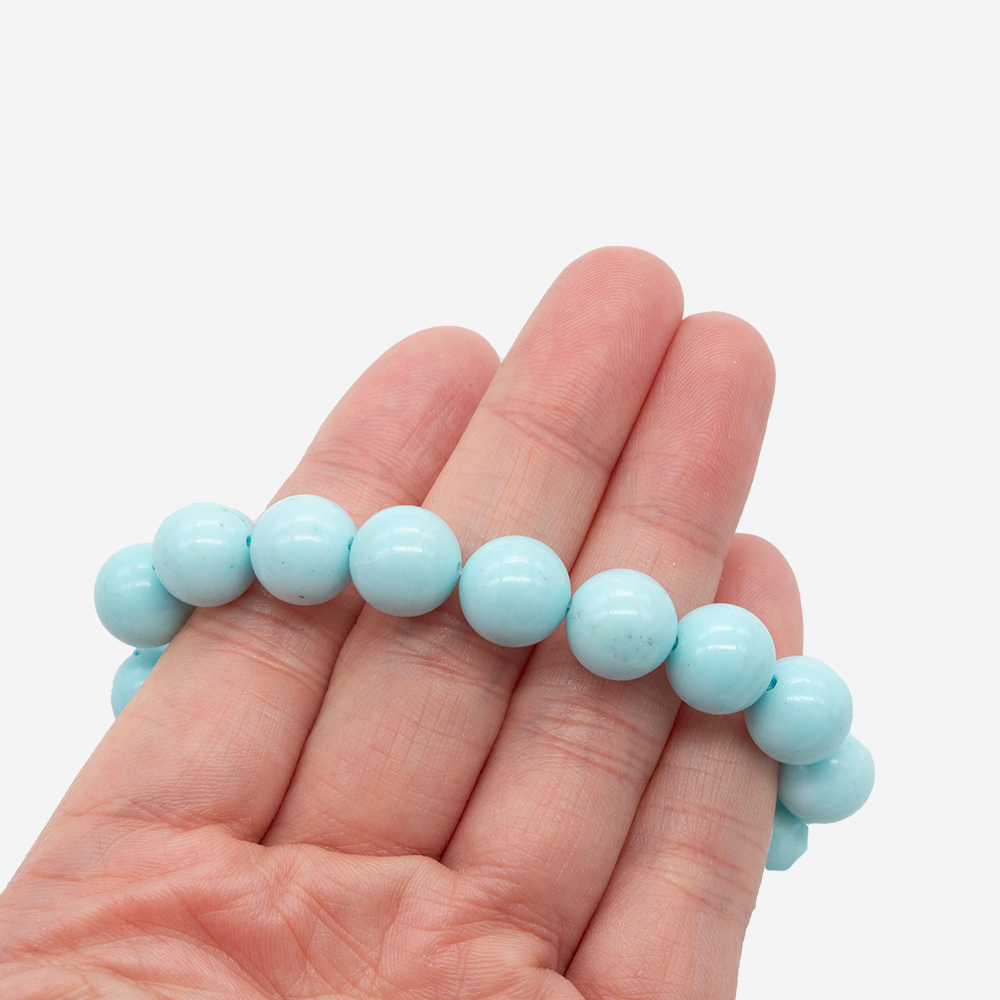 Туркенит (имитация бирюзы светлого оттенка), 10,5мм, шар