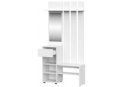 Модульная прихожая Валенсия комплектация 1 белый текстурный