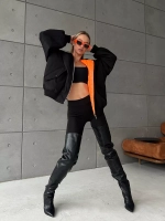 Бомбер оверсайз утепленный осень