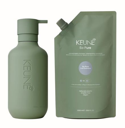 Keune So Pure Набор ОСВЕЖАЮЩИЙ (шампунь 1000 мл+флакон+коробка+ шубер+ пакет)