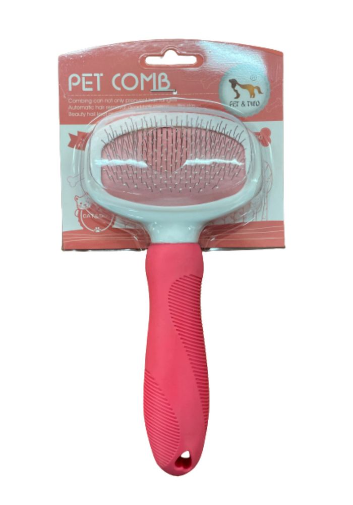 Пуходерка &quot;Pet comb&quot; пластик, капля,  (7Х9 см), M