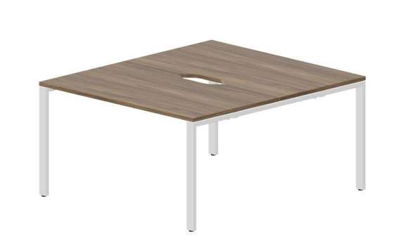 Составной стол Strike на 2 рабочих места 1380х1566х750мм (2 эргономичных выреза)