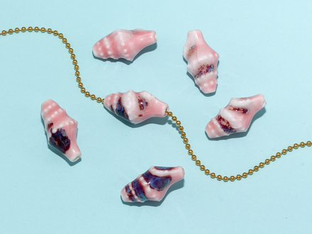 Бусина "Ракушка" 20мм, керамика