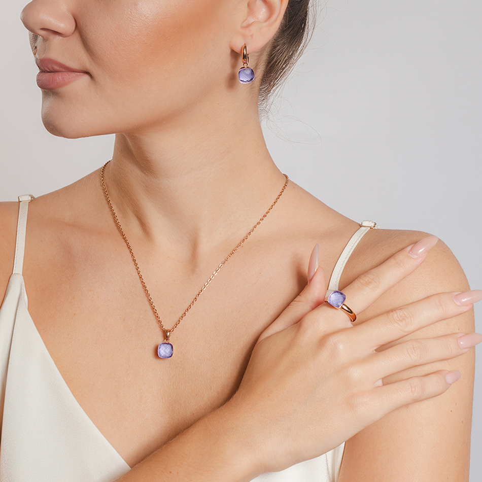 Кольцо Qudo FIRENZE 18.5 (G) Rose Water Opal 107001/40-5909 18.5 размер 18,5