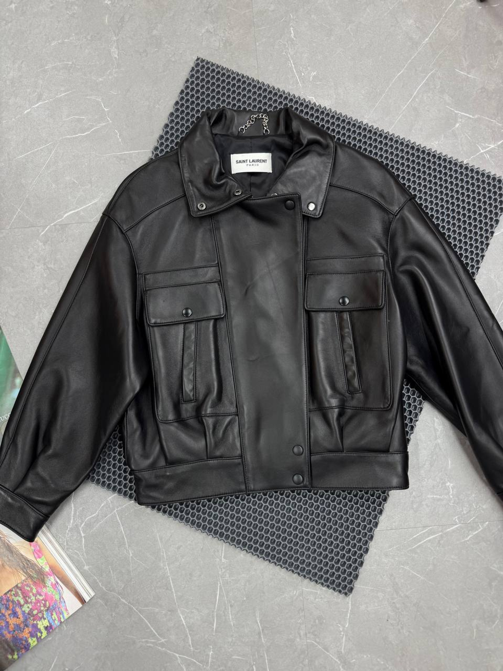 Кожаная куртка Saint Laurent