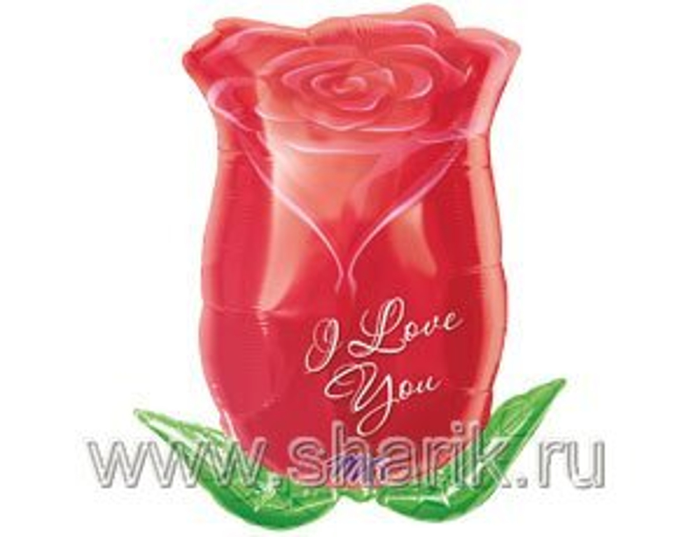 А ФИГУРА/P30 ILY Роза бутон красный