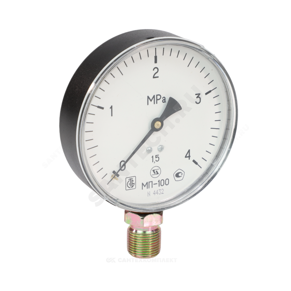 Манометр МП-100 радиальный Дк100мм 0-0,4 МПа кл.1,5 М20х1,5 ЗАВОД ТЕПЛОТЕХНИЧЕСКИХ ПРИБОРОВ