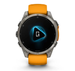 Умные часы Garmin Fenix 8, 51 мм, AMOLED, Sapphire Titanium with spark orange/graphite silicone band