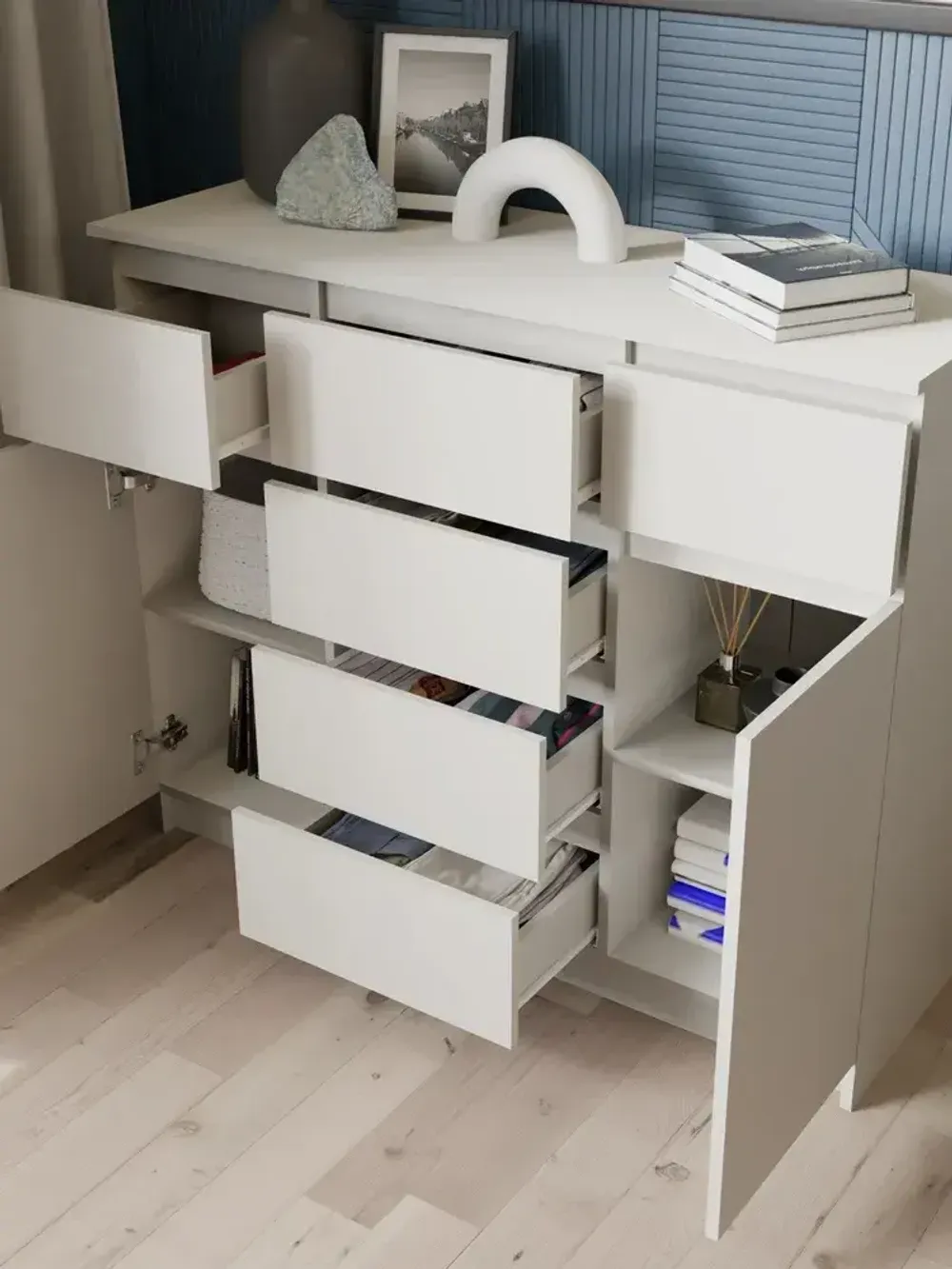 "МС Мори" Комод МК 1200.4 (Сатин), ДСВ-Мебель, г. Пенза