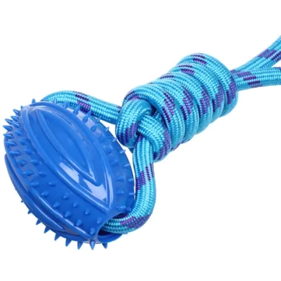 Игрушка-канат для всех пород собак «Счастливый хвост!», цвет синий, 28*8,5см/110гр