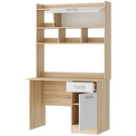 Стол компьютерный с ящиками Дуб Сонома/Белый Глянец, ПСК-2, 111,8х57х188,2 см Памир