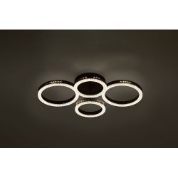 Светильник потолочный светодиодный Rivoli Flora 6191-201 LED 75Вт 3000-6000К чёрный с пультом | Rivoli