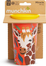 Munchkin поильник-непроливайка MIRACLE 360° WildLove Жираф 266мл. 12+ 51835