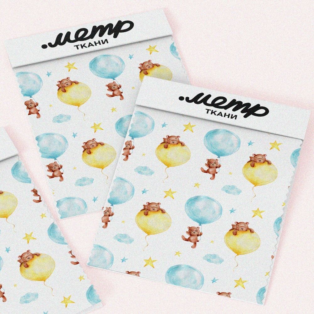 Ткань ниагара мишки на воздушных шарах