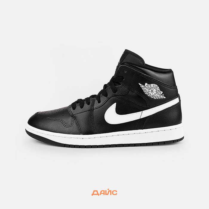 Кроссовки Jordan 1 Mid "Black White" (W)