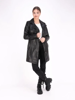 Женский кожаный плащ/натуральная кожа/Турция
