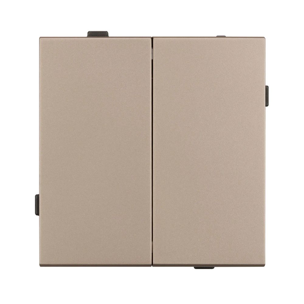 Механизм выключателя двухклавишный проходной SWT-TENDO-MKP2-PL-GD (230V, 10A) (Arlight, Песочный) 054069