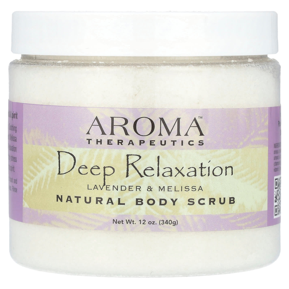 Abra Therapeutics, натуральный скраб для тела, глубокая релаксация, «Лаванда и мелисса», 340 г (12 унций)