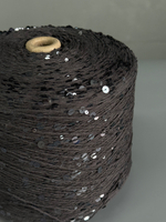 Пряжа Glam Shine пайетки 6+3 мм (1354/графит, гланцевые пайетки), 250м/100гр