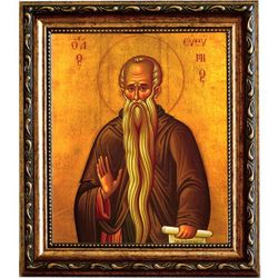 Евфимий Великий преподобный иеромонах. Икона на холсте.