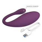 Фиолетовое виброяйцо Dora с управлением через приложение (Цвет: фиолетовый)