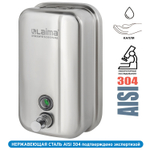 Дозатор для жидкого мыла LAIMA PROFESSIONAL INOX (гарантия 3 года), 1 л, нержавеющая сталь, зеркальный.