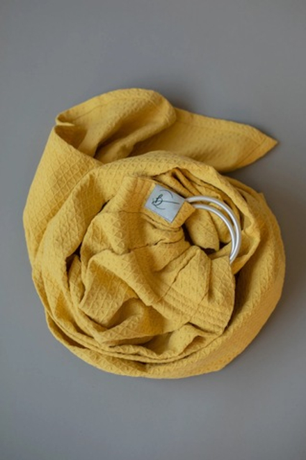 Тканый слинг на кольцах «Крепкие объятия», Горчица