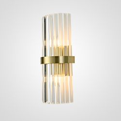 Бра Odeon Clear Glass Gold Metal Wall Lamp By Imperiumloft
