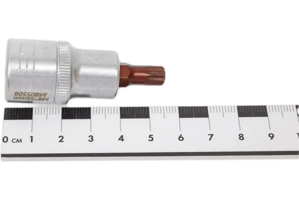 Головка-бита SPLINE 12-лучевая M8 1/2" (L-55мм) ROCKFORCE RF-34805508