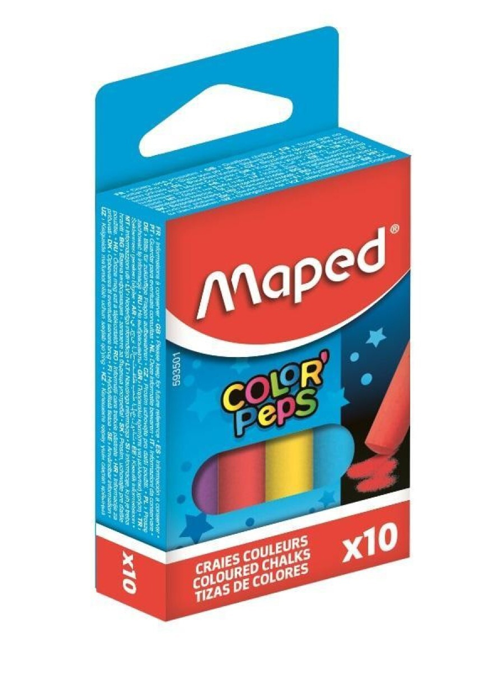 Мелки школьные Maped, цветные, 10шт., мягкие