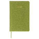 Ежедневник датированный 2022 А5 138x213 мм BRAUBERG "Sparkle", блестки, зеленый, 112827