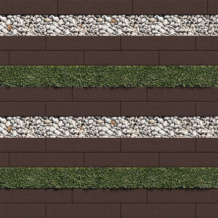 Тротуарная плитка ГАЗОННАЯ РЕШЕТКА - Стандарт Коричневый