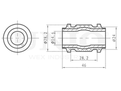 Сайлентблок внешний заднего рычага UNIO RMP-20246