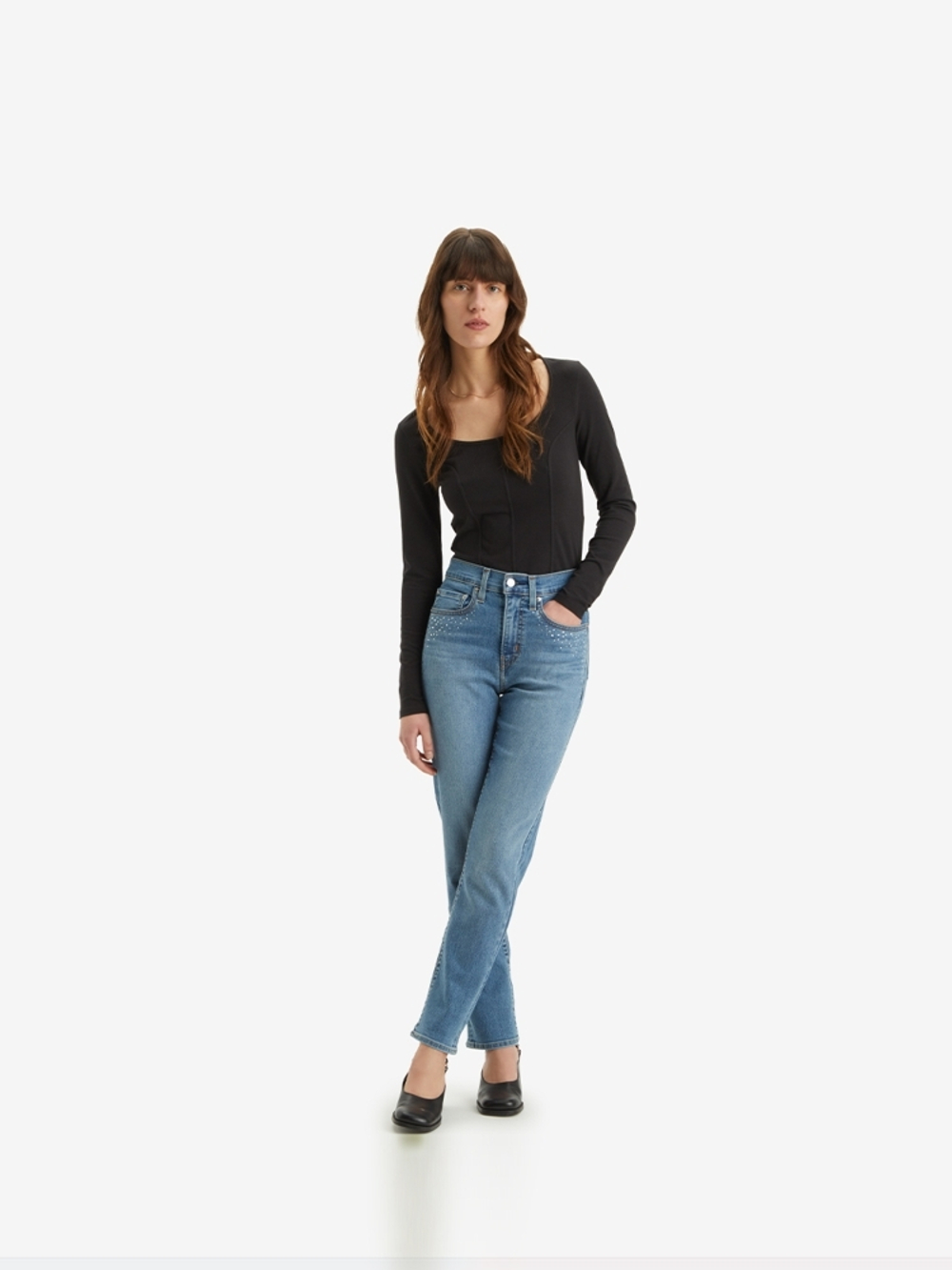 Женские прямые джинсы с завышенной талией Levi's 724 High Rise Straight 18883-0315